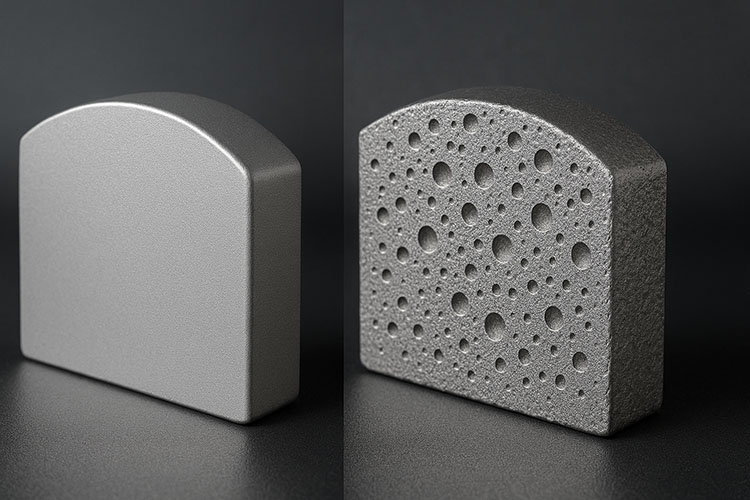 ADC12壓鑄零件縮孔縮松問題解析與解決方案-和良品對比圖